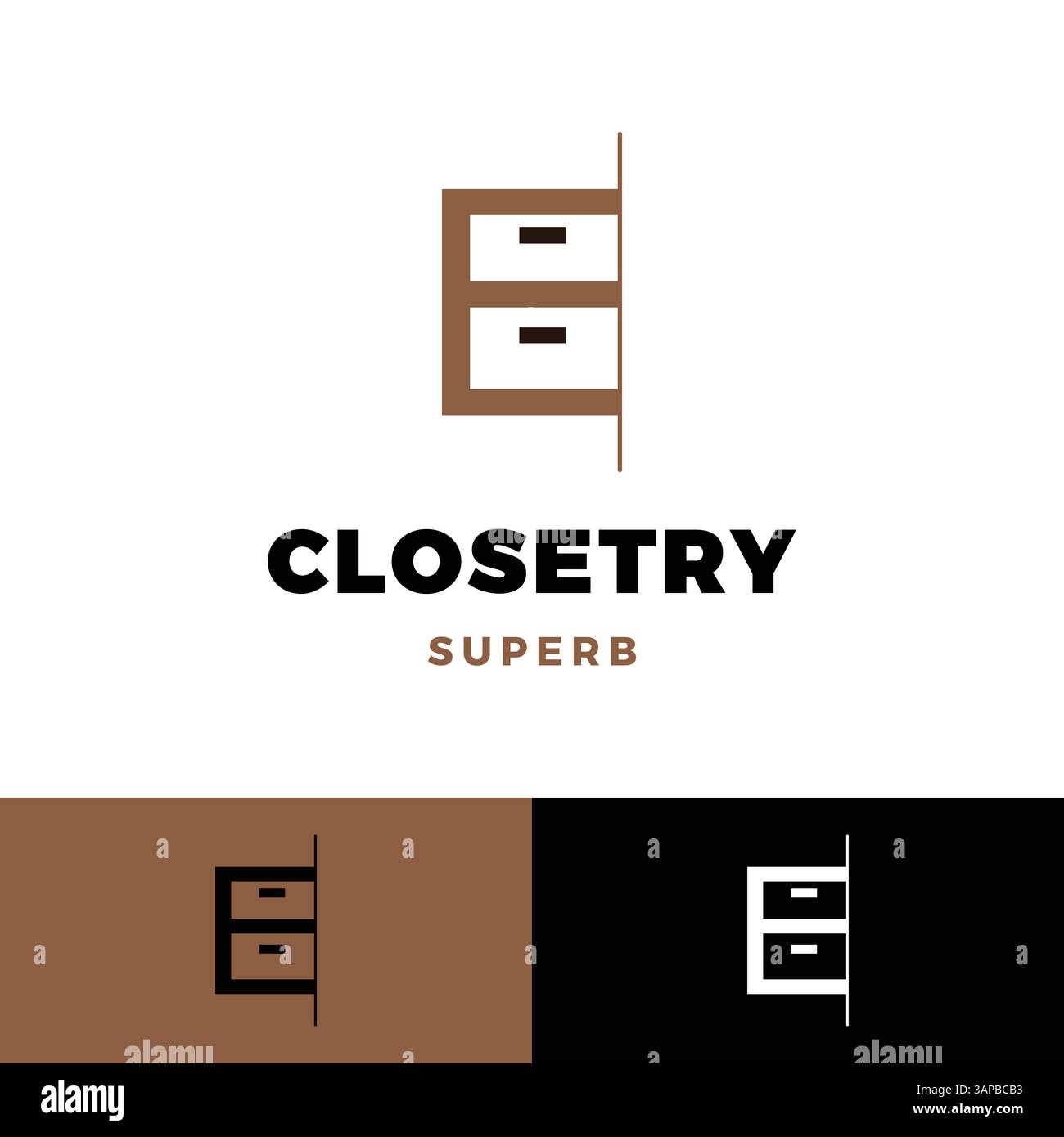 initial letter e closetry icon logo design template Stock Vector