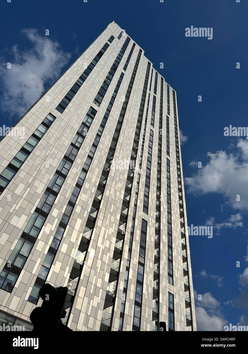 High Rise buildings on City Road, City of London, south east England, UK - Smartphone Captured Stock Image
