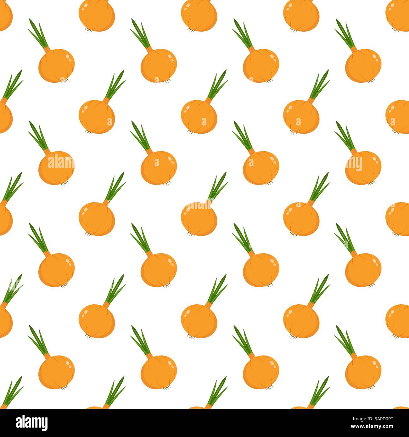 Seamless pattern onion on a white background Stock Vector