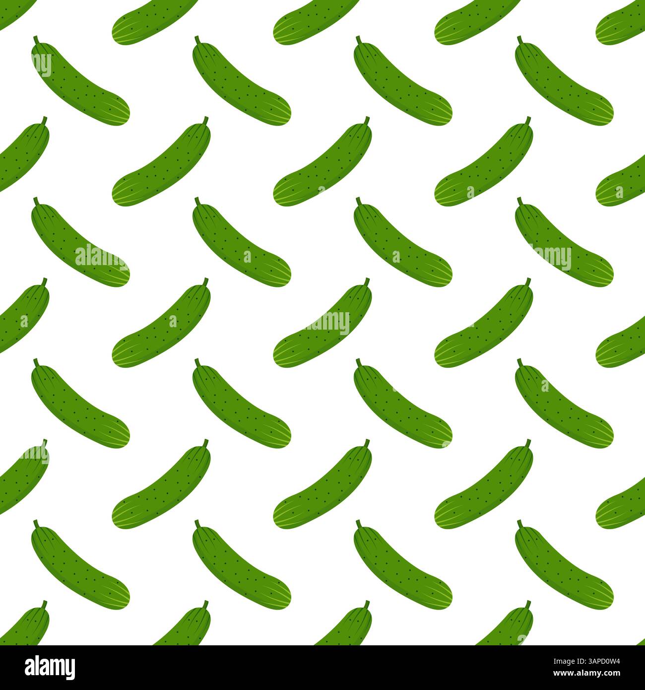 Seamless pattern of fresh cucumbers Stock Vector