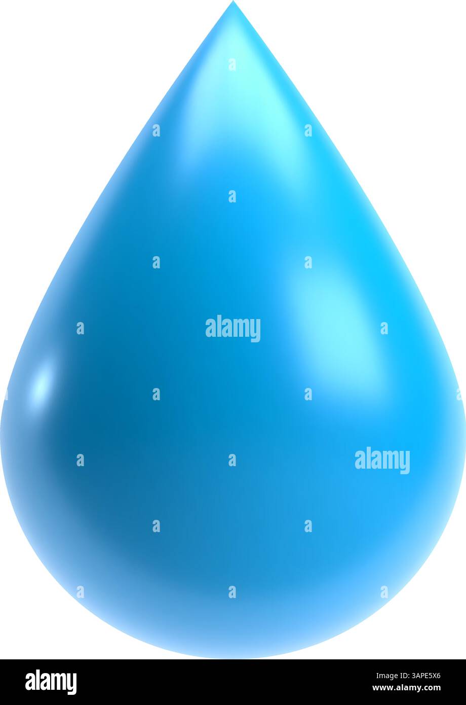 vector blue water drop icon on white background Stock Vector
