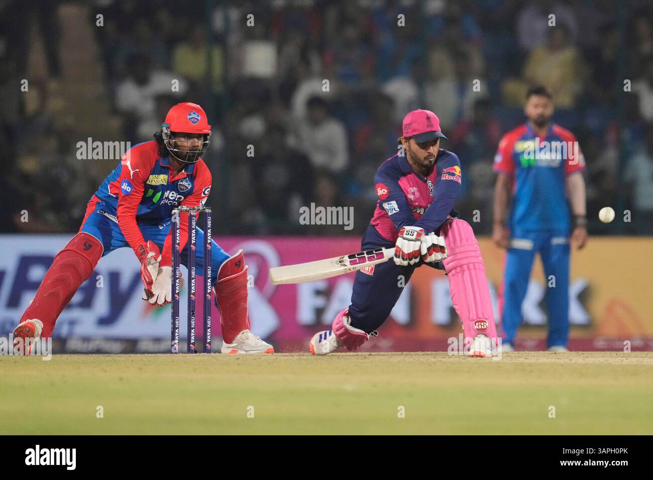 Rajasthan Royals' Nitish Rana bats during the Indian Premier League ...