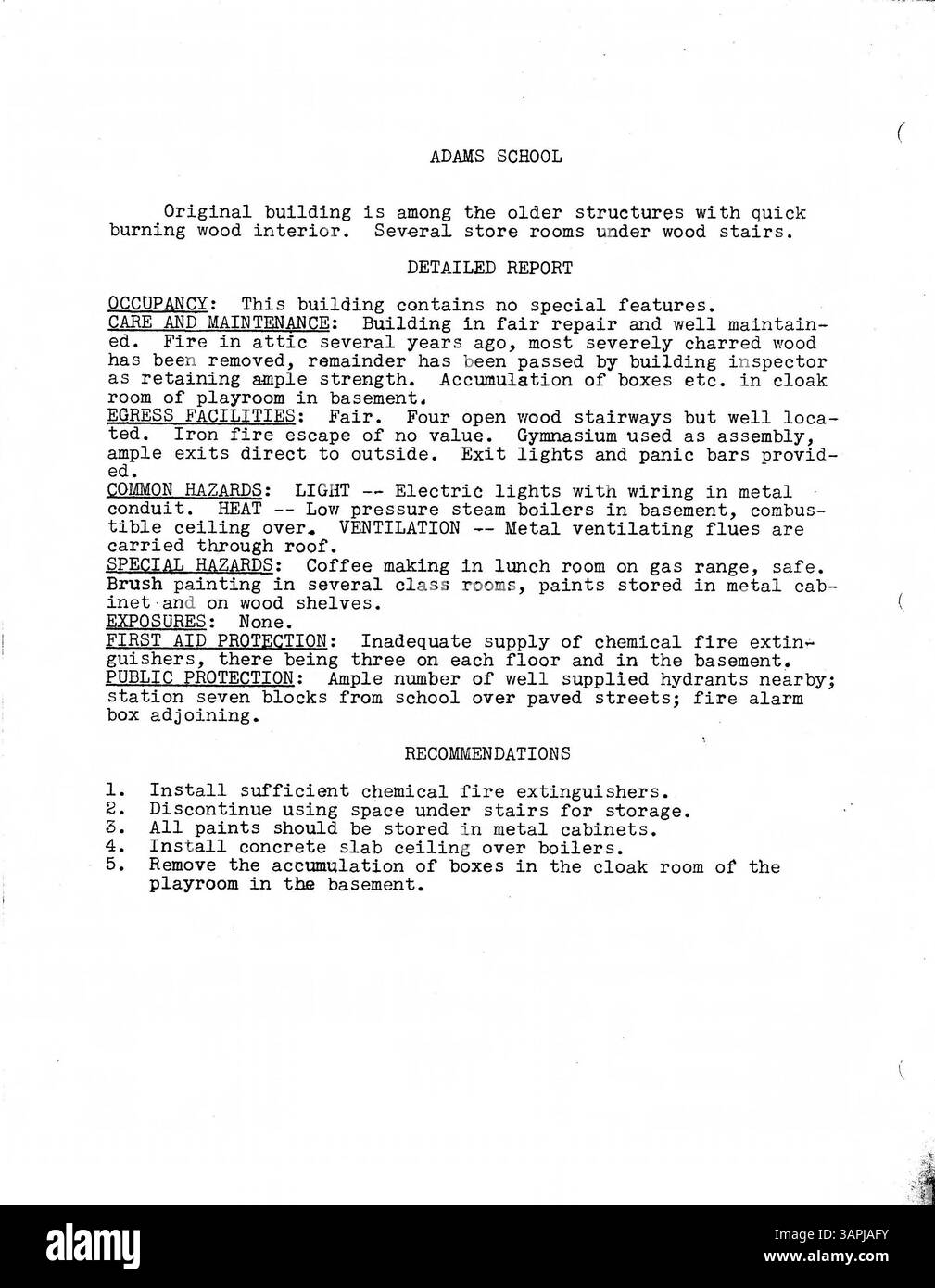 Fire Protection Engineer Report Example The February 23, 1933 Fire Protection Engineering Report covers the ...