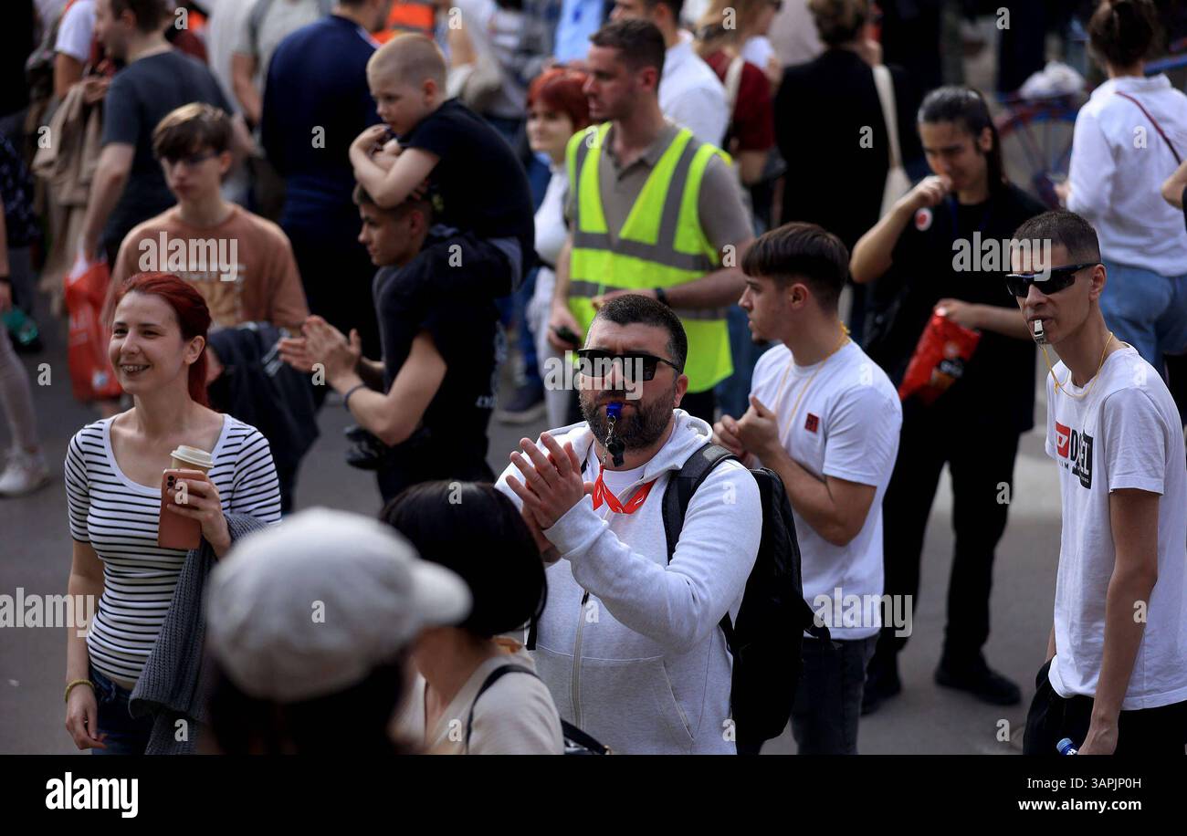 16.04.2025 BelgradeSerbia Politics/ Life /Protest Third day of blockade ...
