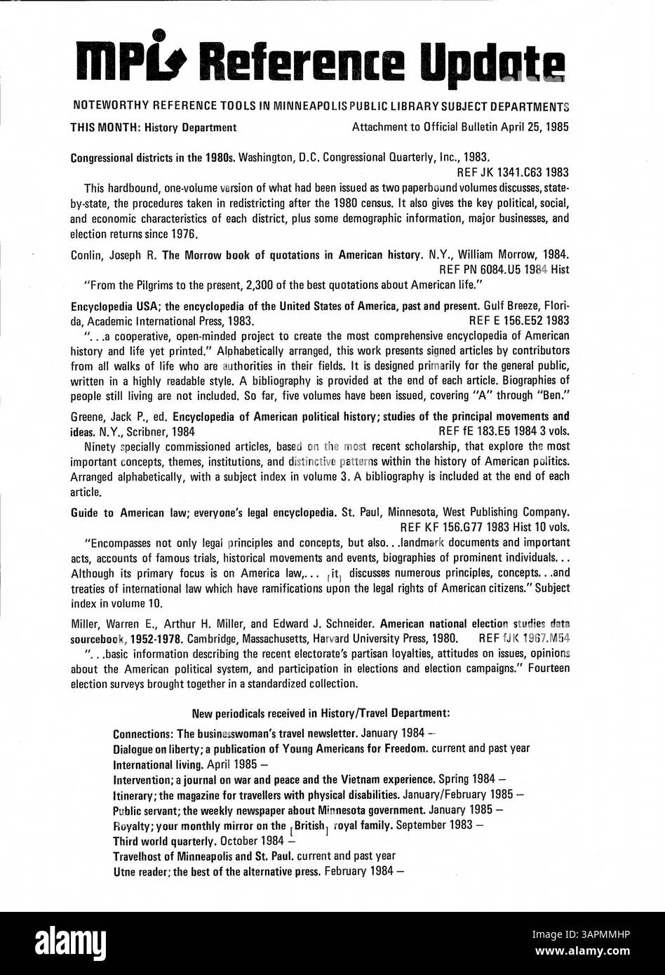 The 1985 edition of the Minneapolis Public Library Official Bulletin ...
