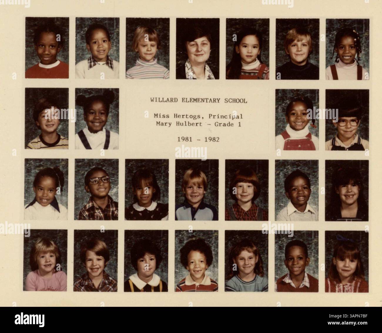 This 1982 edition of the Willard Elementary Yearbook presents class ...