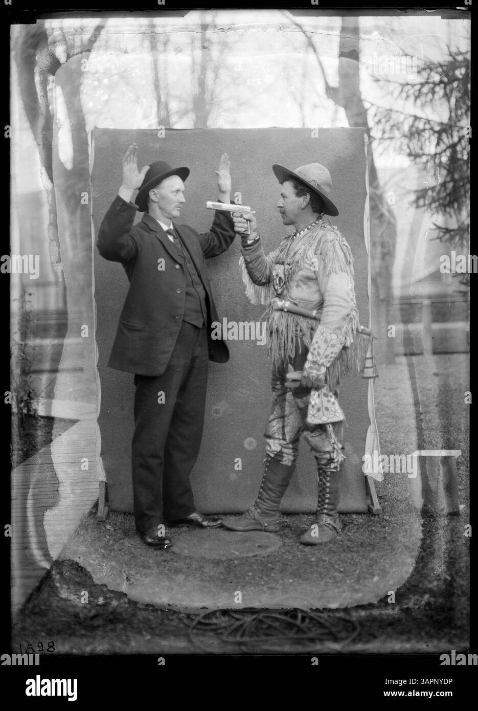 This photograph by Lee Moorhouse shows Clark and Morrison, two men ...