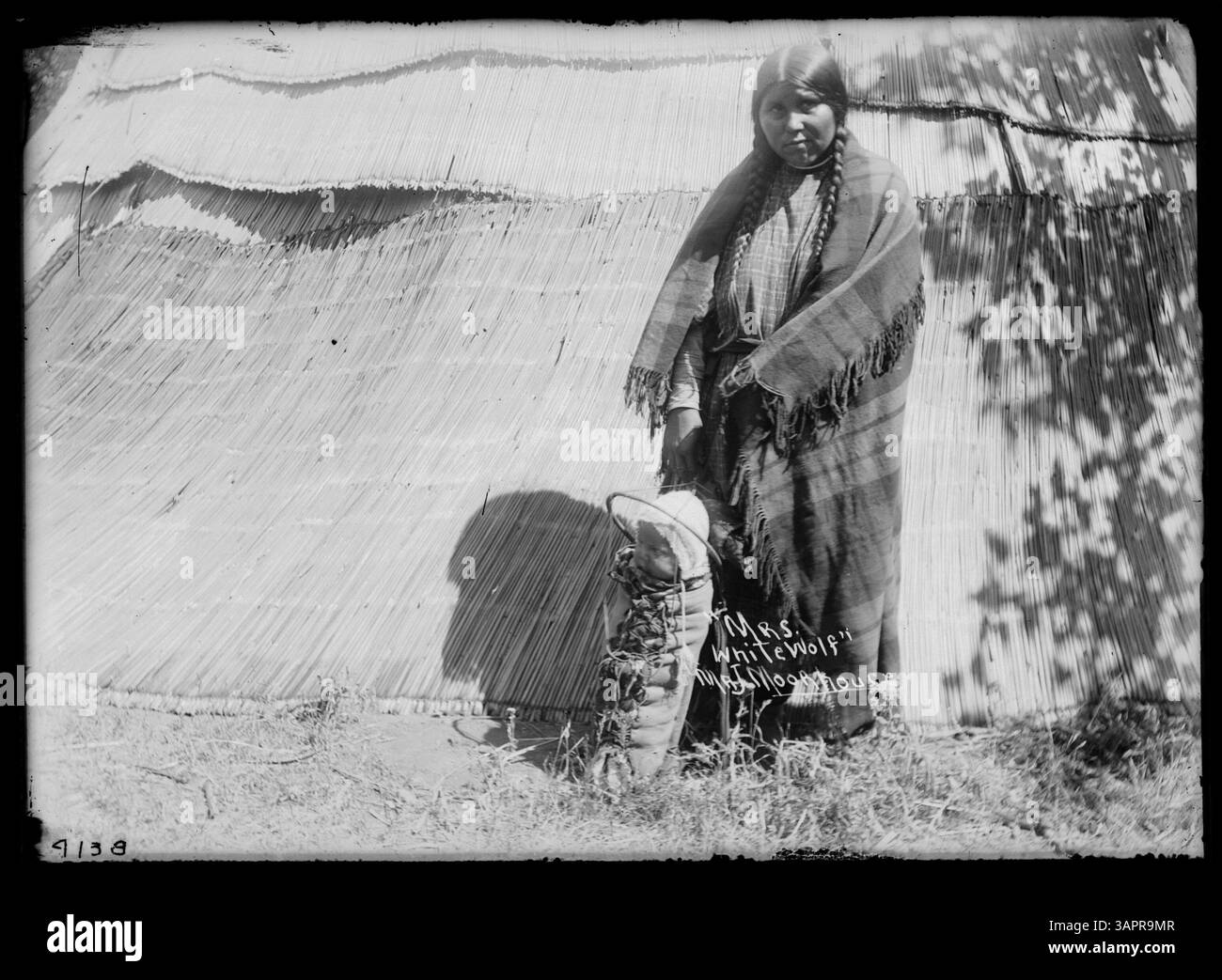 Mrs. Native Photograph of Mrs. Whitewolf, a Native American woman, with an infant ...