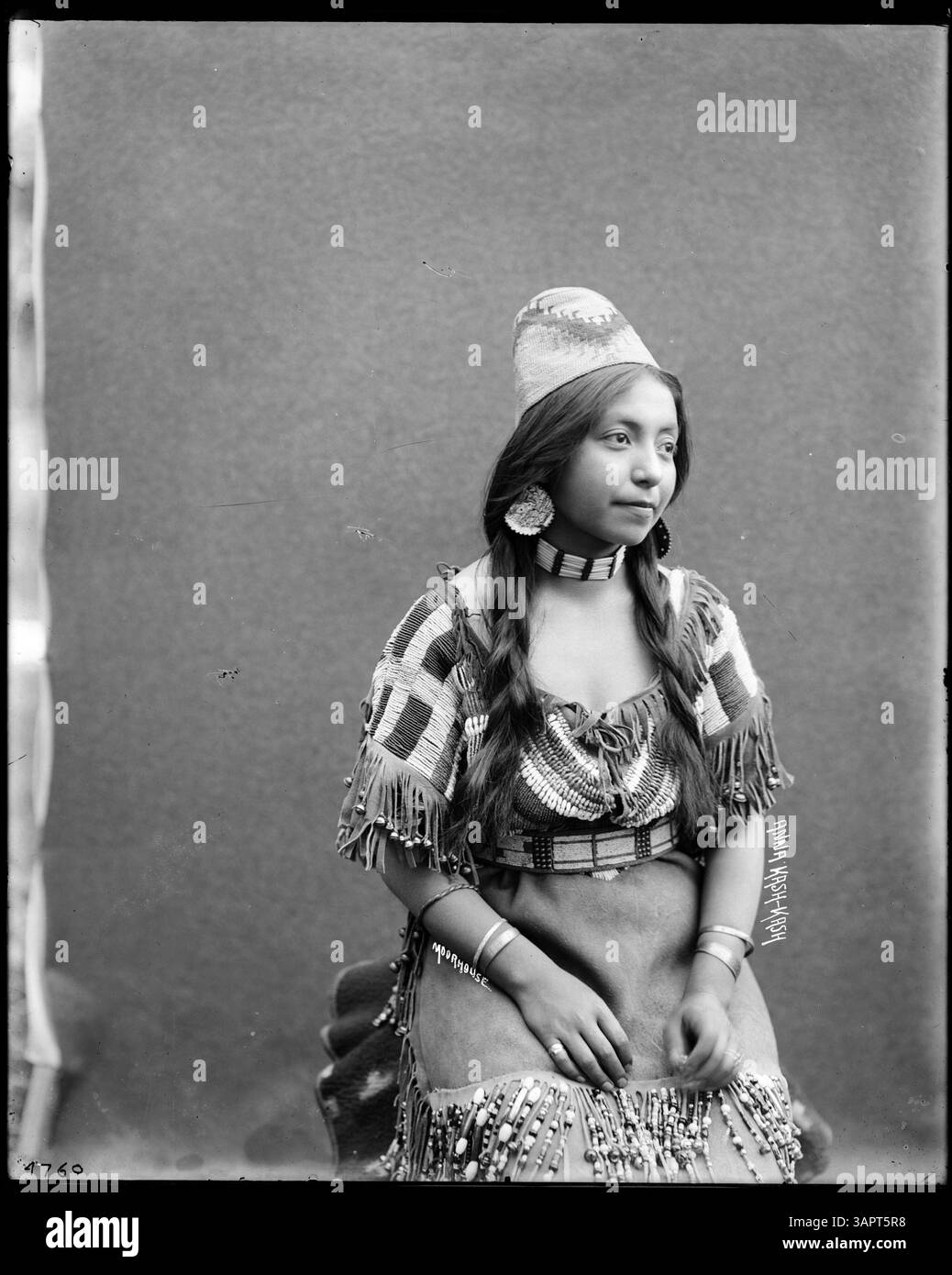 Cayuse This photograph shows Anna Kash Kash, a Cayuse tribal woman, wearing ...
