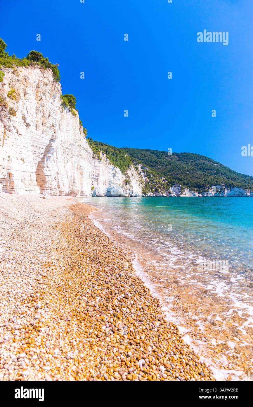 The Vignanotica beach, in Apulia region, south  Italy Stock Photo