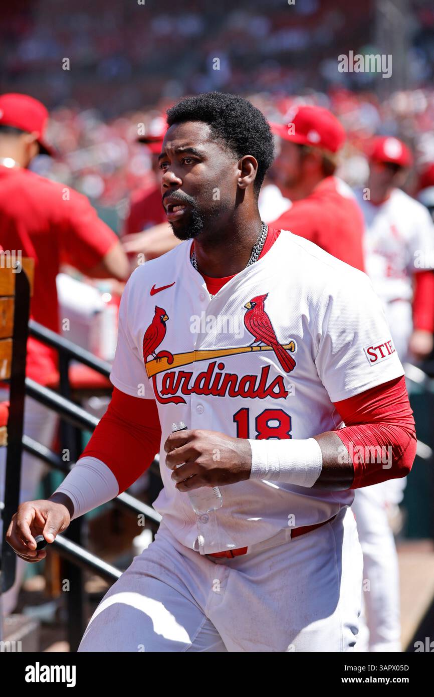 ST. LOUIS, MO - APRIL 16: St. Louis Cardinals outfielder Jordan Walker ...
