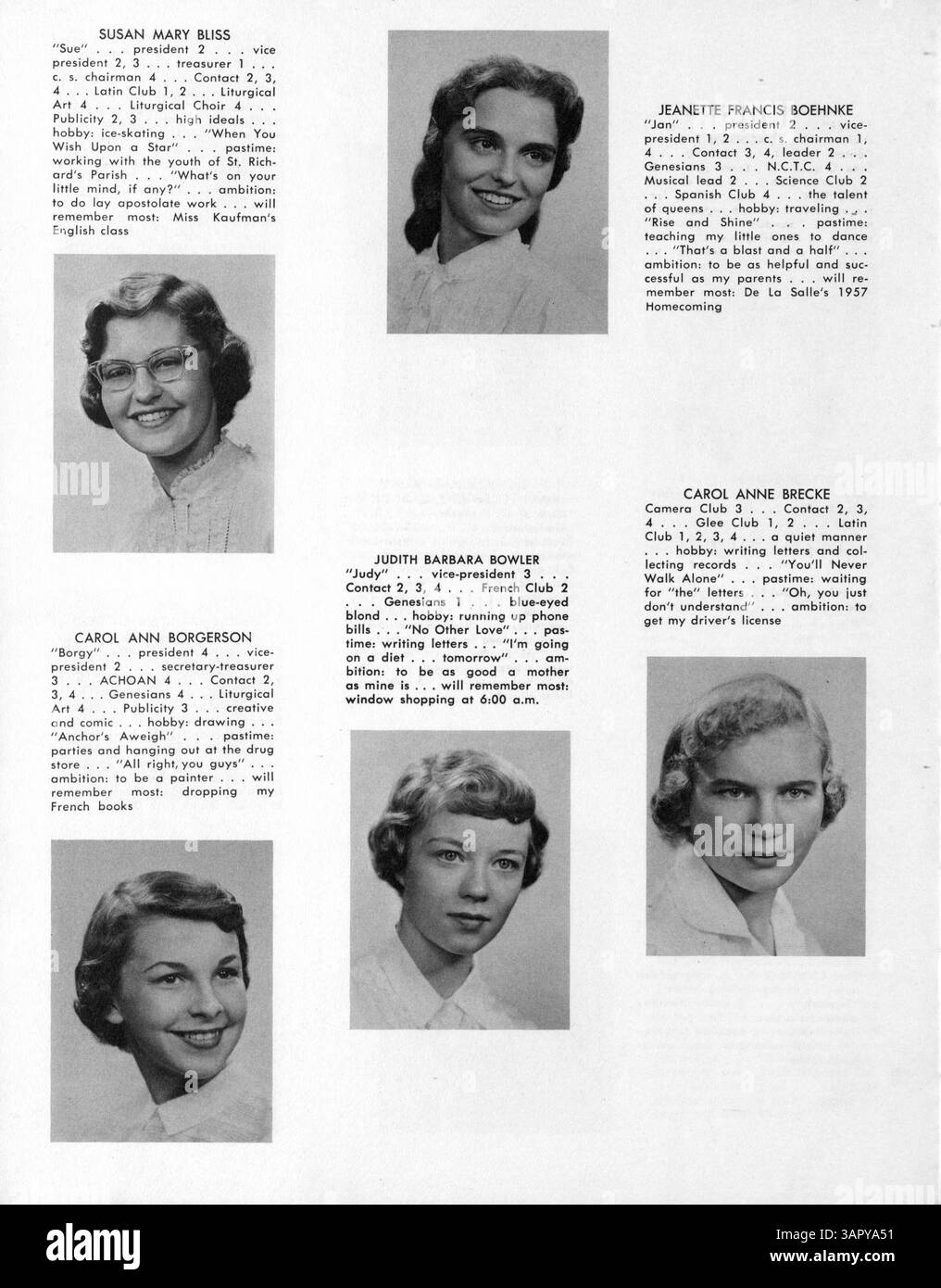 The 1958 'Angelus' yearbook from the Academy of Holy Angels provides a ...