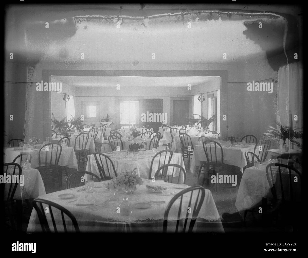 The photograph 'Bingham Springs: interior of dining room at hotel ...