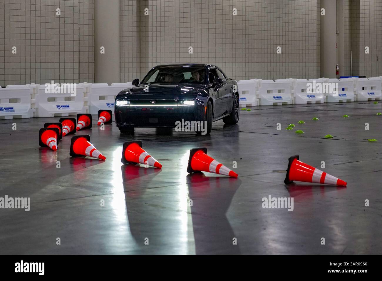 New York, USA. New York, New York, USA. 16th Apr, 2025. EV test Track ...