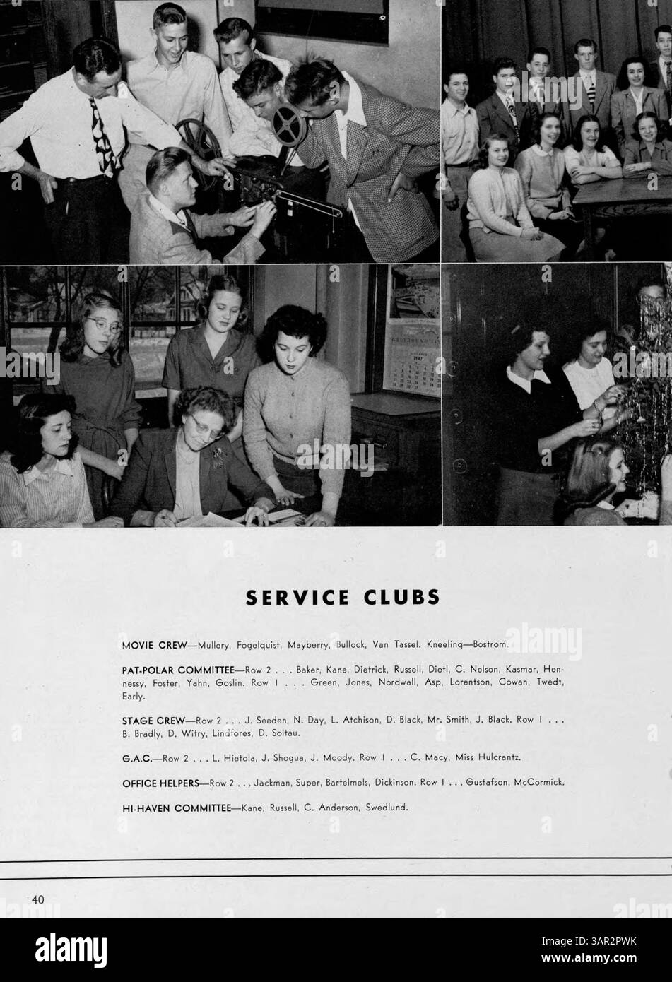 Vintage high school yearbook hi-res stock photography and