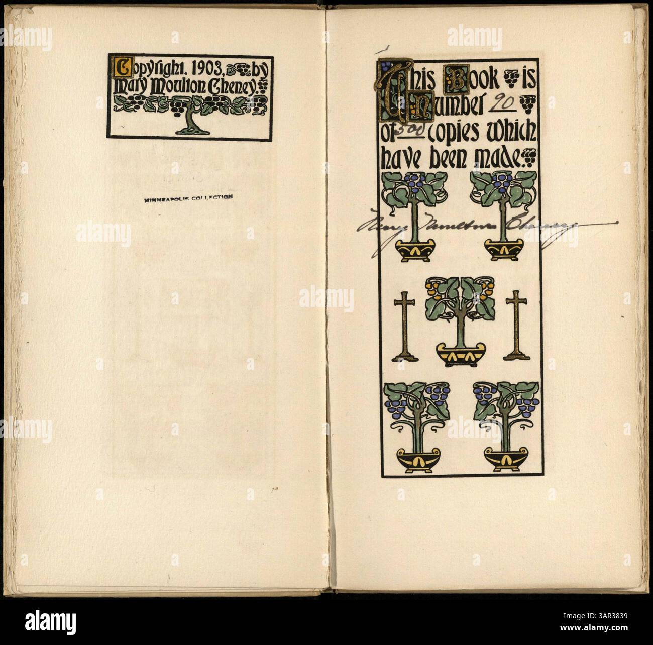 A handcolored book of Chapter Thirteen from the First Epistle to the