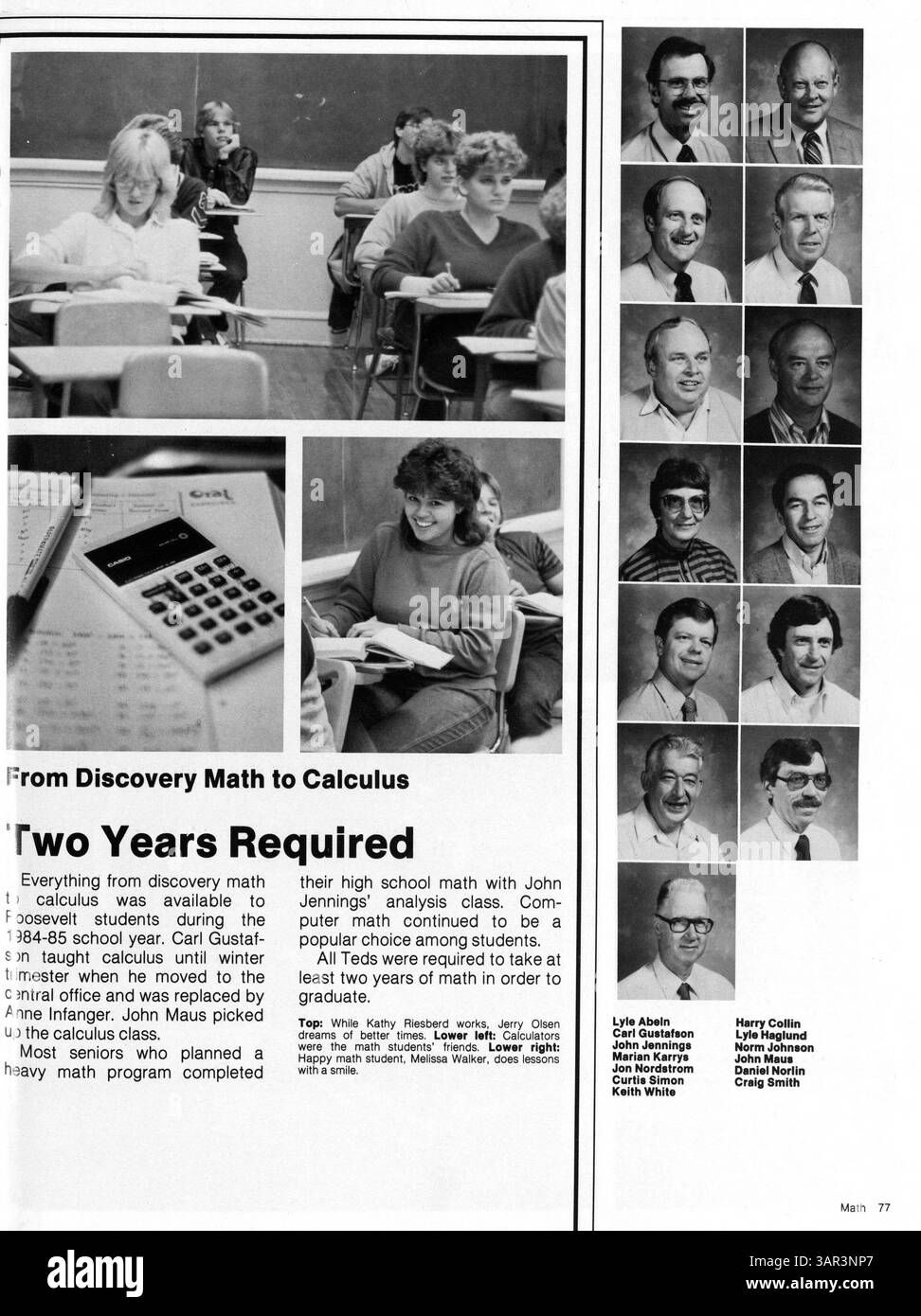 The 1985 edition of Roosevelt High School’s yearbook, 'Sagamore '85 ...