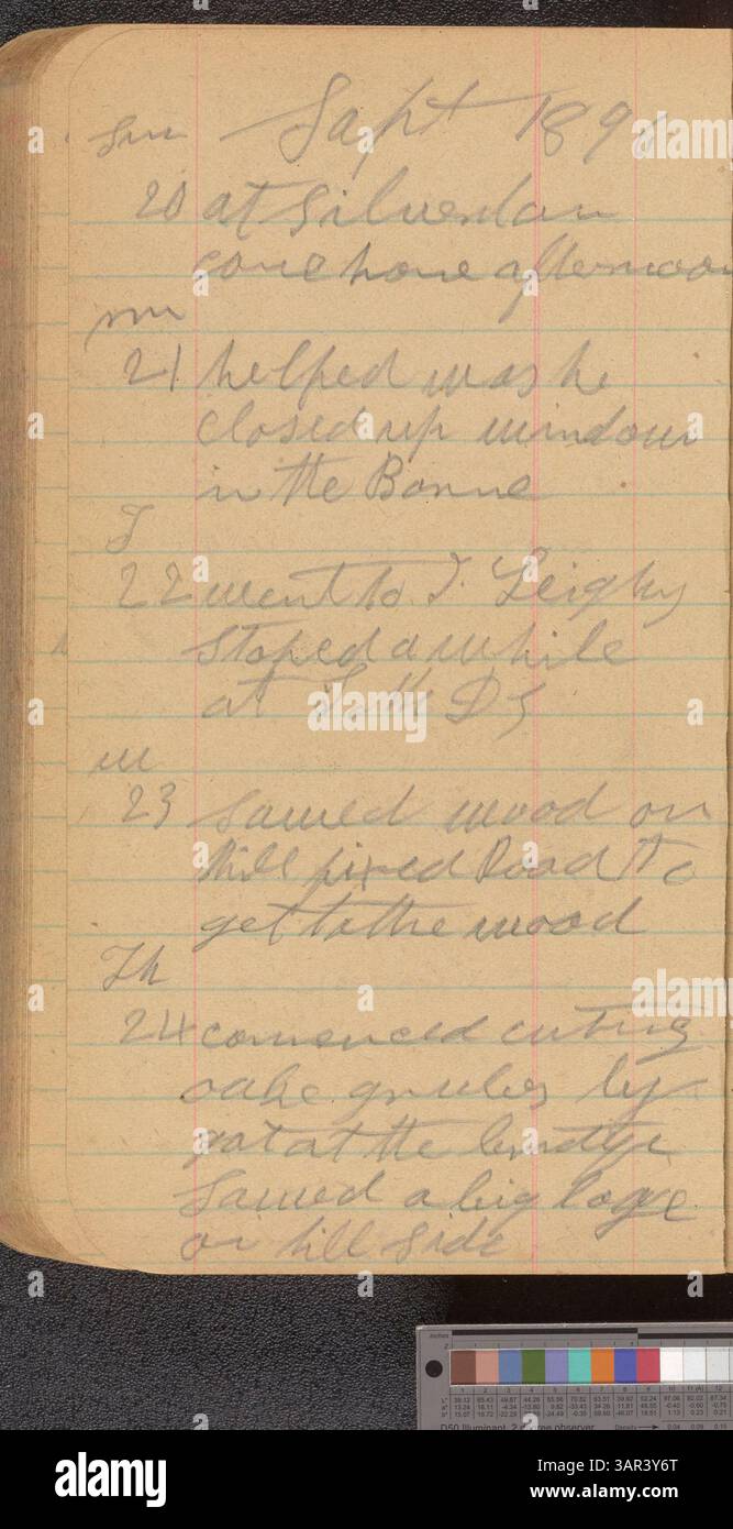 Diary entries from July 20, 1894 to April 30, 1897, including daily ...