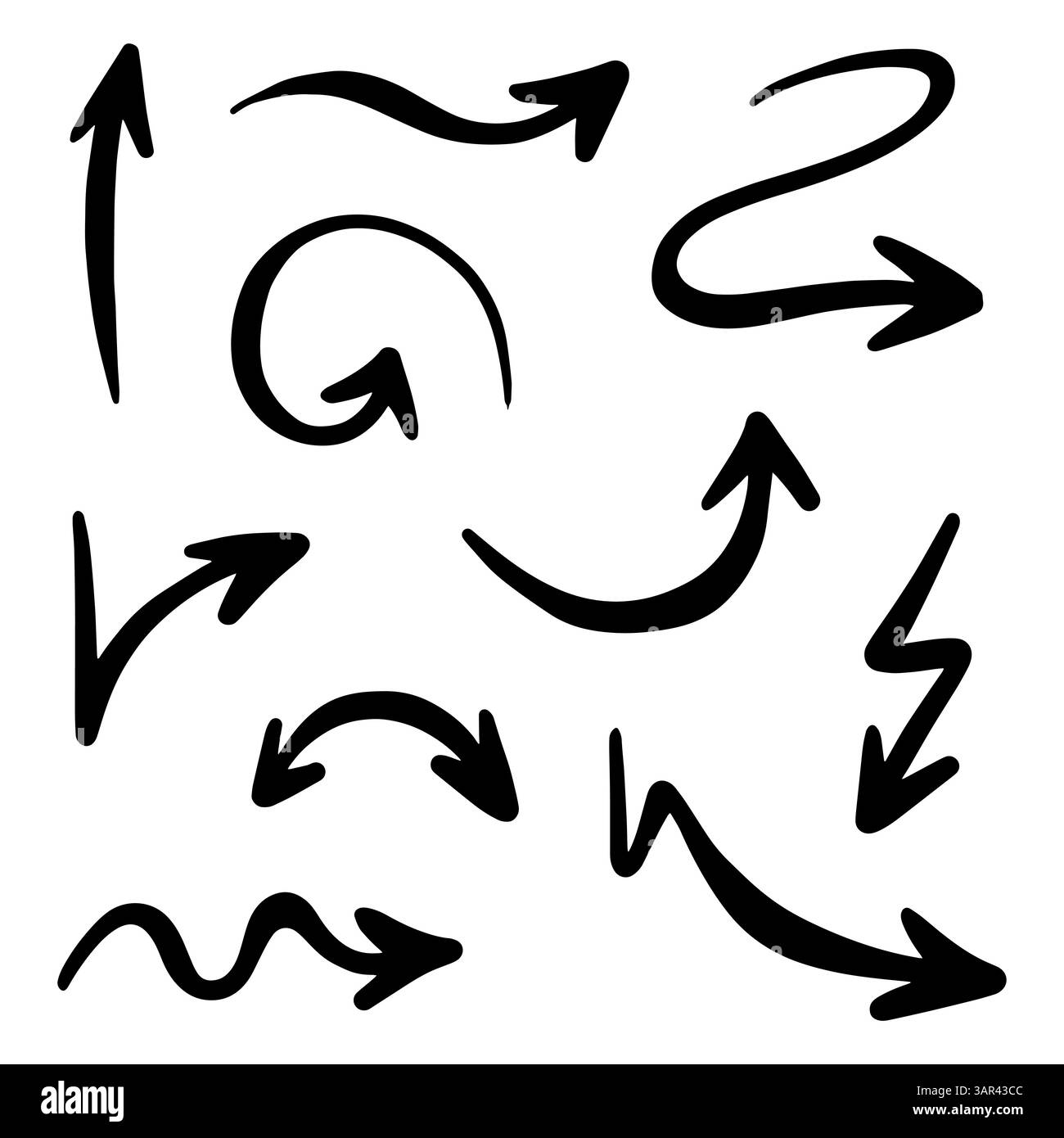 Vector hand drawn arrow in abstract doodle line style Stock Vector ...