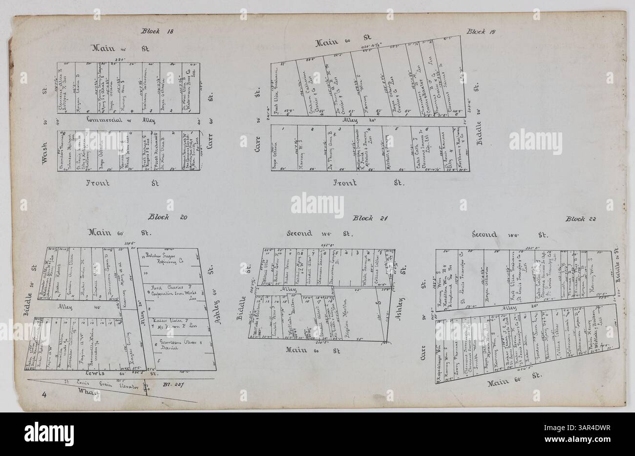 St. Louis insurance maps for blocks 1-1000, including Page 4, which ...