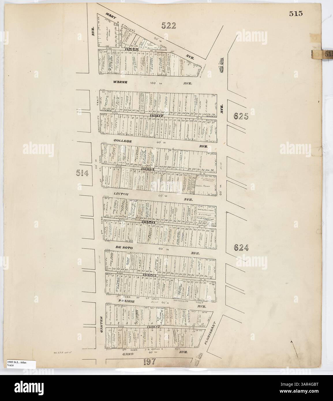 This page from Volume 2 of the Atlas of the City of St. Louis provides ...
