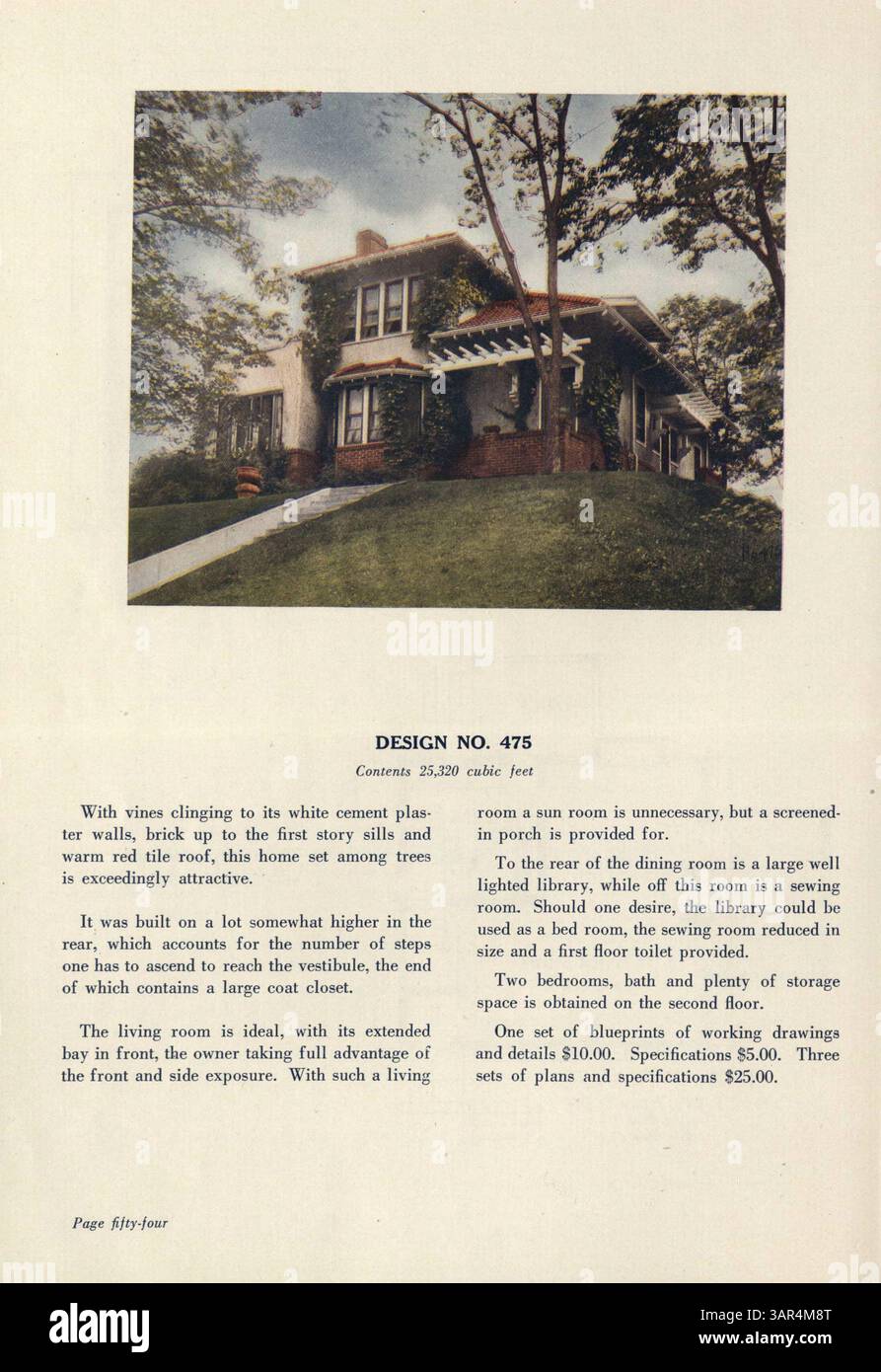 This catalog features architectural designs for cottages and semi