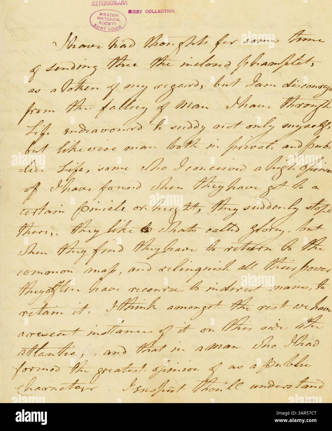 Samuel Stephens writes a letter to Thomas Jefferson expressing a desire ...