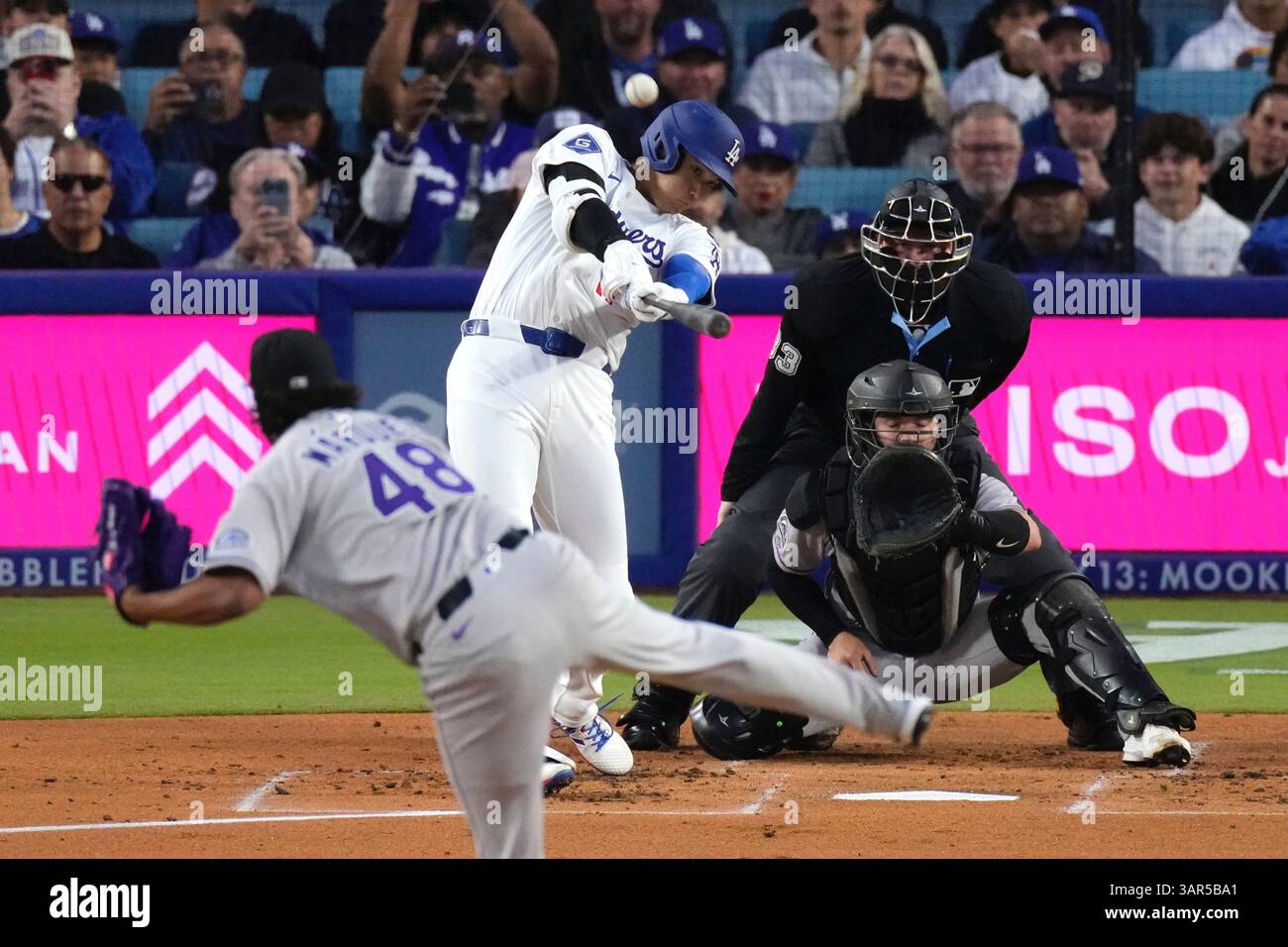 Los Angeles Dodgers' Shohei Ohtani hits a solo home run as Colorado ...
