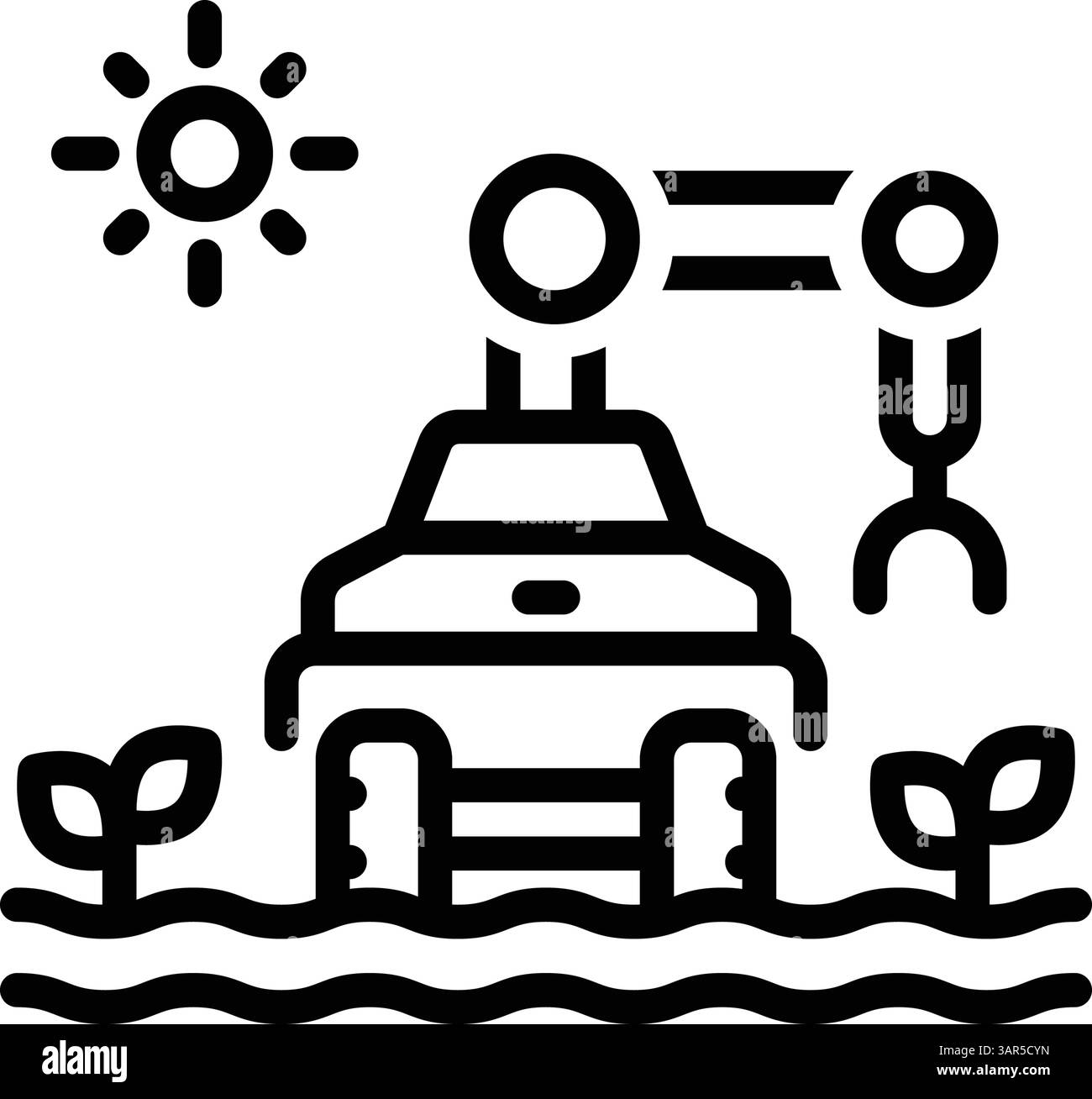 Icon for robotic, agriculture Stock Vector