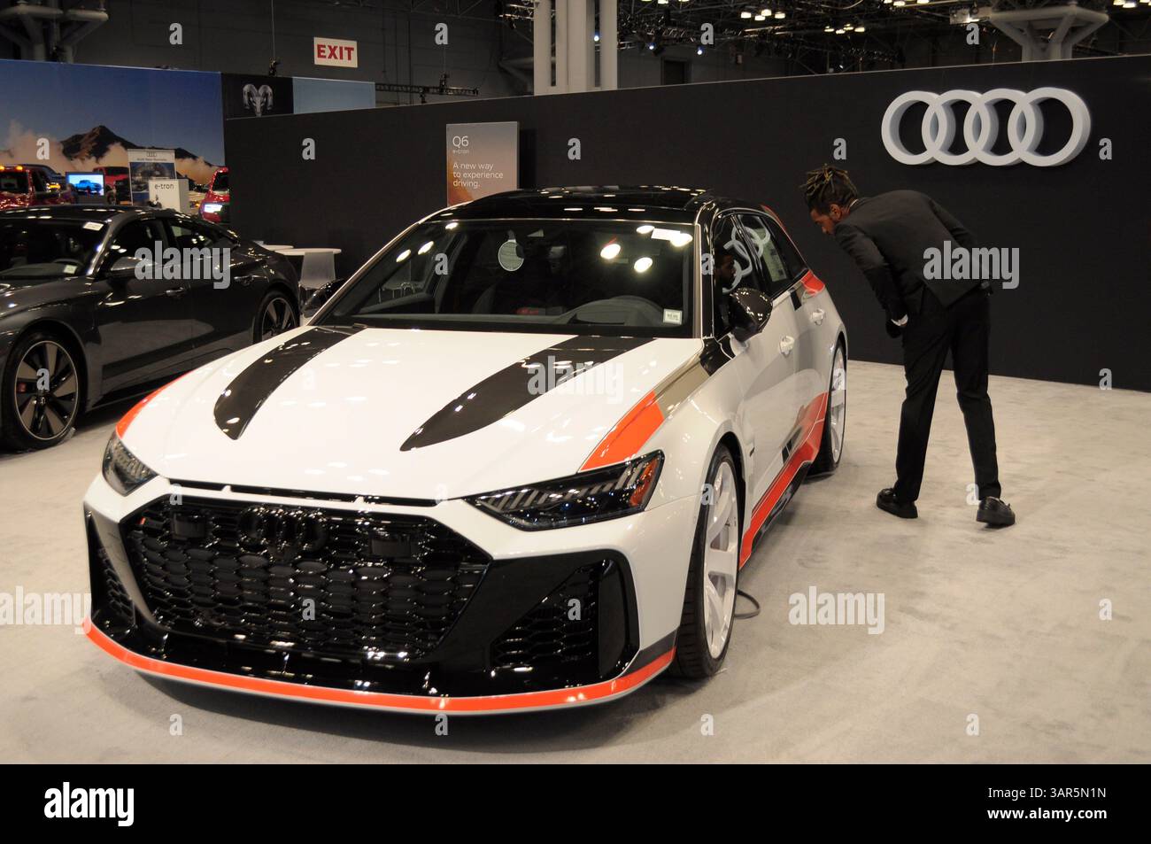 A 2025 Audi RS 6 Avant performance vehicle seen on media day at the ...