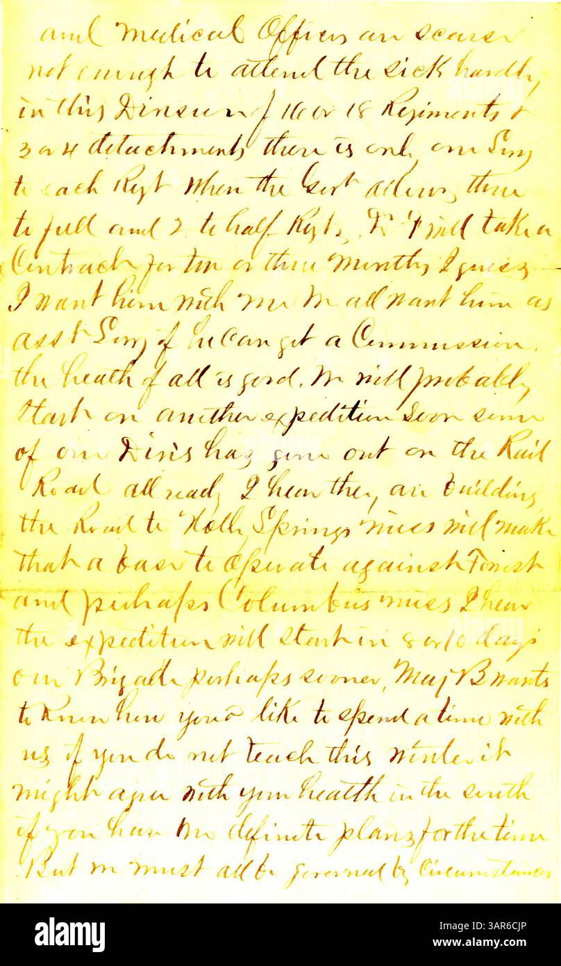A letter from Thomas, signed and dated July 31, 1864, in Memphis ...