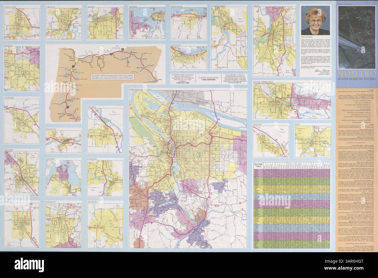 Ancillary Maps The back of the 1974 official highway map of Oregon includes additional ...