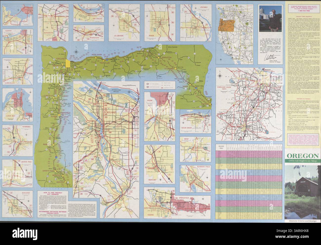 Ancillary Maps This is the reverse side of the official highway map of Oregon ...