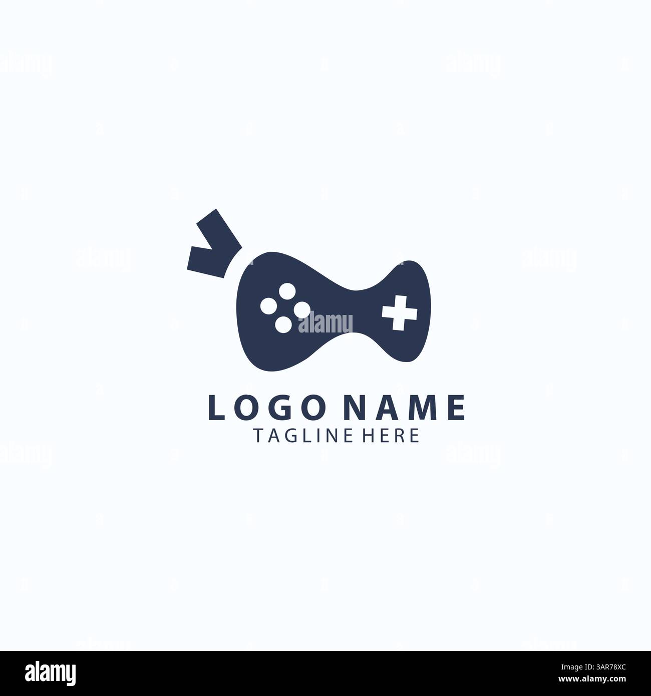 ninja joystick gaming logo design vector Stock Vector