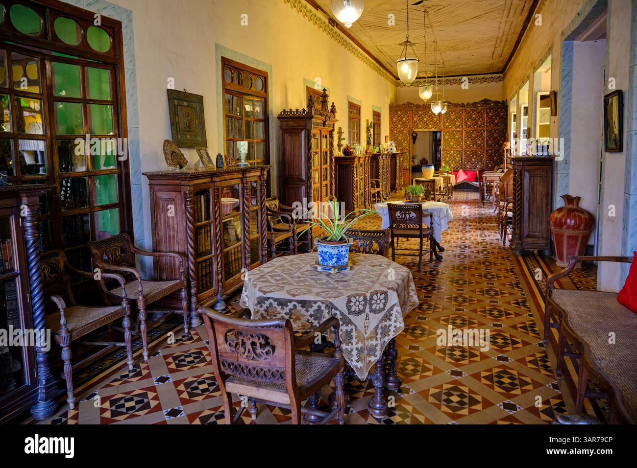 India, State of Goa, Chandor, Menezes Braganca House, Portuguese ...