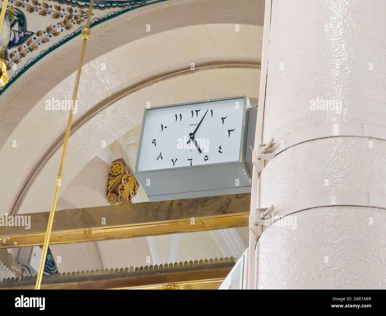 Medina, Saudi Arabia, June 26 2024: Seiko clock inside The Prophet's ...