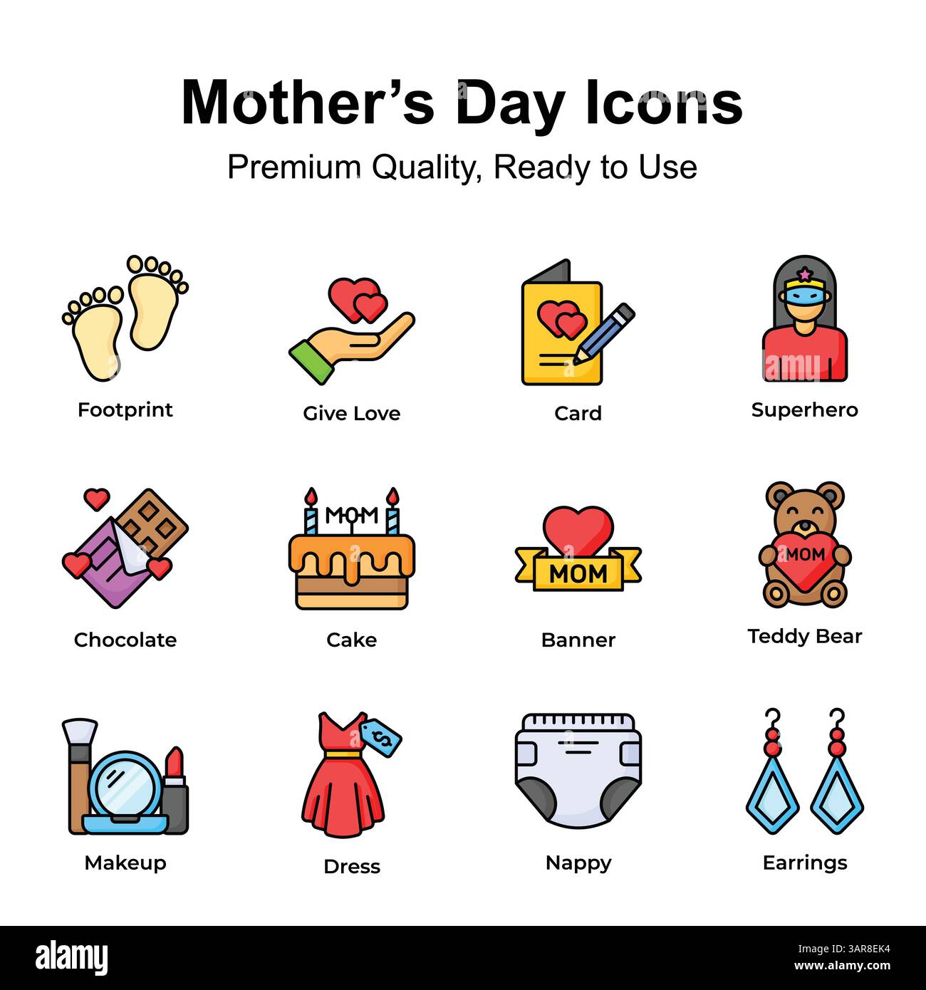 Pack of mothers day icons in editable style, ready for premium use ...