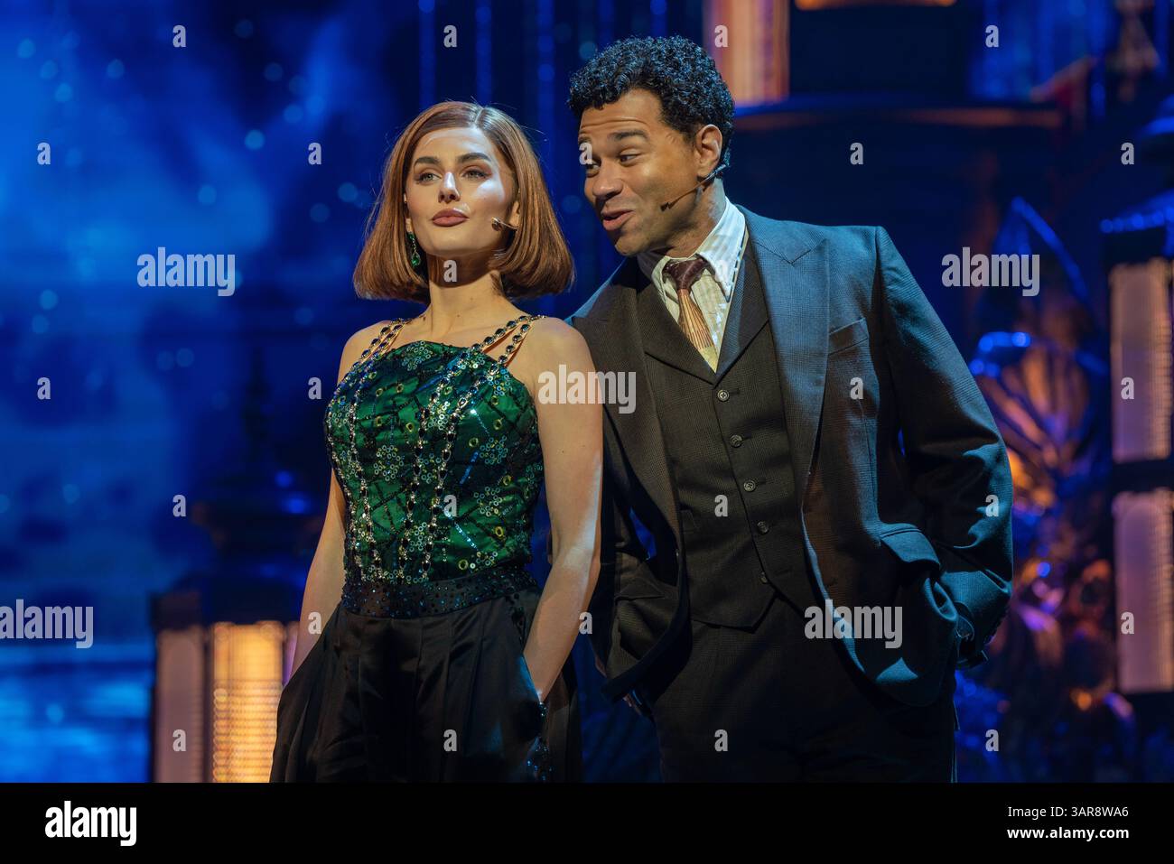 London, UK. 16th Apr, 2025. Amber Davies and Corbin Bleu seen on stage ...