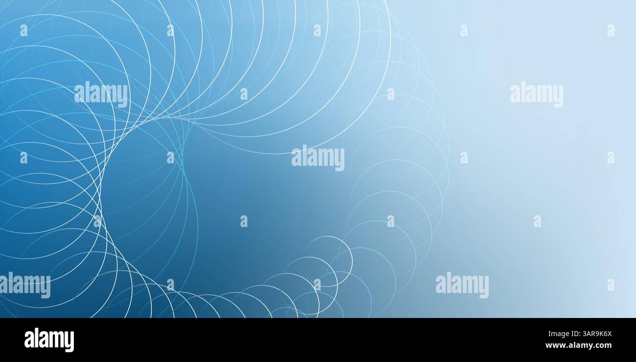 An abstract vector graphic featuring intricate circles and intersecting ...