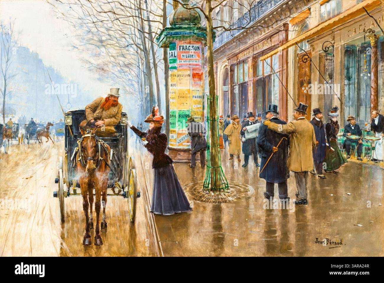 Jean beraud parisian street scene hi-res stock photography and
