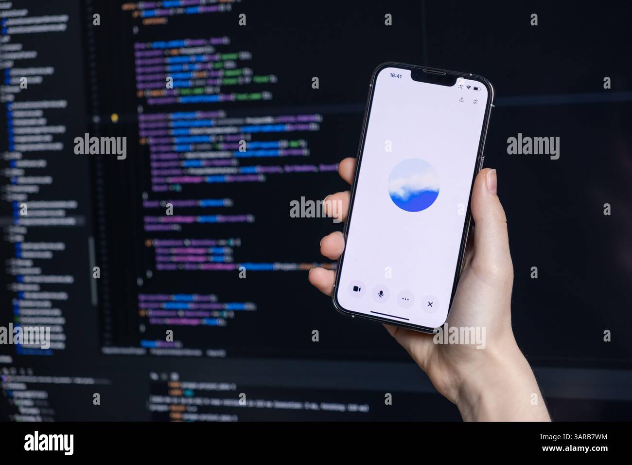 Poznan, Poland – April 14, 2025: Person holding smartphone with ChatGPT ...