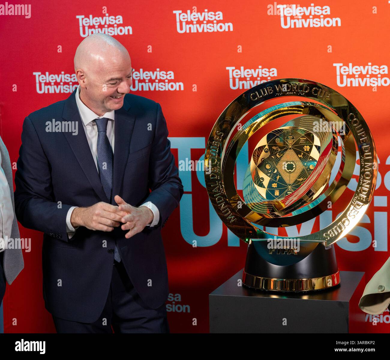 DORAL, FL APRIL 17 FIFA President , Gianni Infantino unveils the