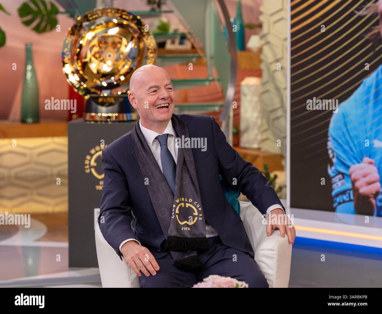DORAL, FL APRIL 17 FIFA President Gianni Infantino, is seen during