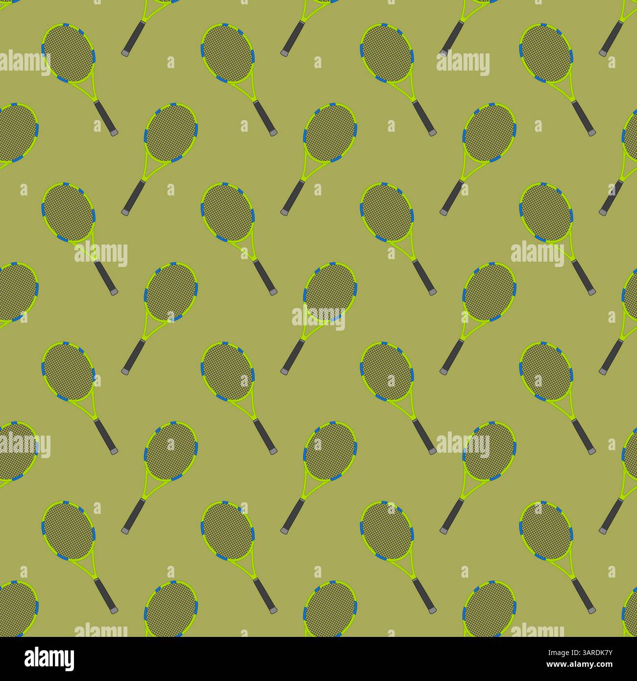 Seamless pattern vectorillustration with tennis racket Stock Vector