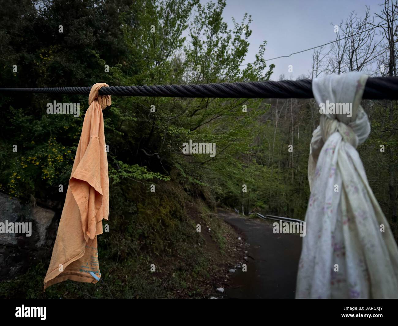 Castellamare Di Stabia, Italia. 17th Apr, 2025. Castellammare di Stabia April 17, 2025 Faito cableway, a cabin falls after a cable breaks. "Four victims and one seriously injured" Photo:Alessandro Garofalo/LaPresse Credit: LaPresse/Alamy Live News Stock Photo