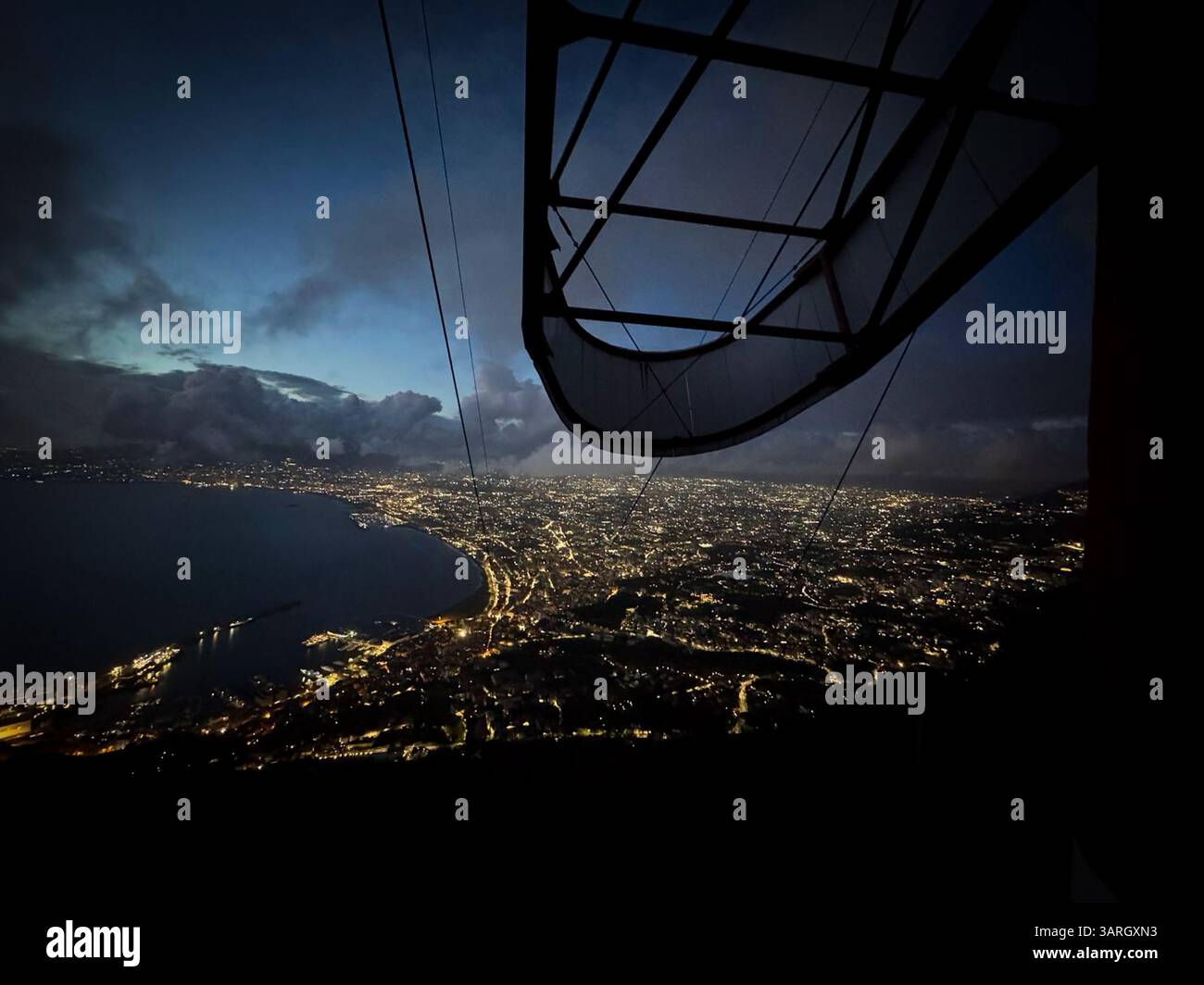 Castellamare Di Stabia, Italia. 17th Apr, 2025. Castellammare di Stabia April 17, 2025 Faito cableway, a cabin falls after a cable breaks. "Four victims and one seriously injured" Photo:Alessandro Garofalo/LaPresse Credit: LaPresse/Alamy Live News Stock Photo