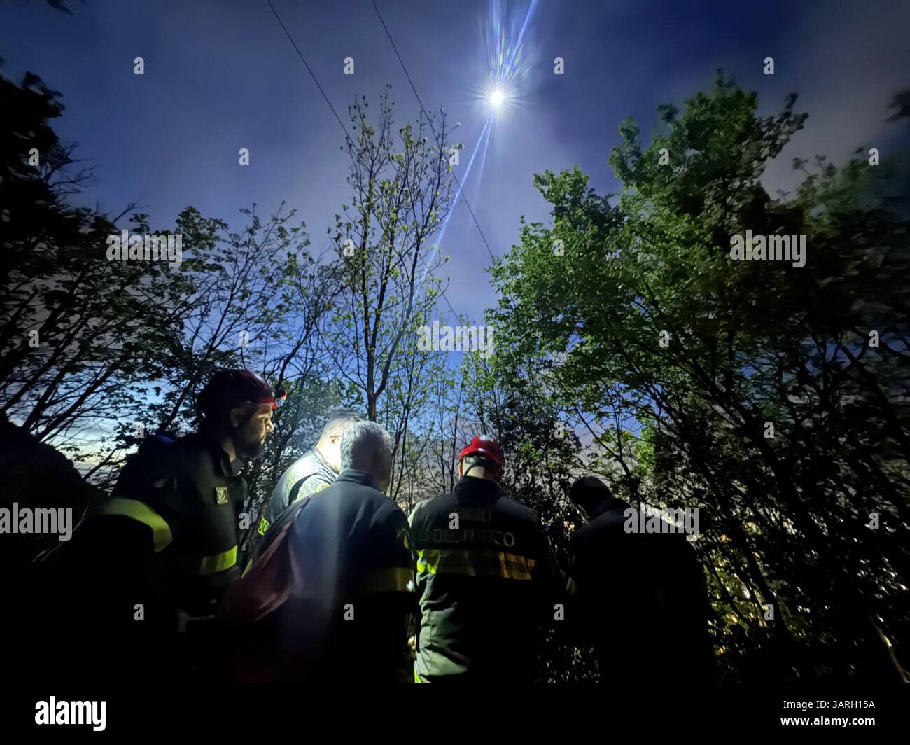 Castellamare Di Stabia, Italia. 17th Apr, 2025. Castellammare di Stabia April 17, 2025 Faito cableway, a cabin falls after a cable breaks. "Four victims and one seriously injured" Photo:Alessandro Garofalo/LaPresse Credit: LaPresse/Alamy Live News Stock Photo