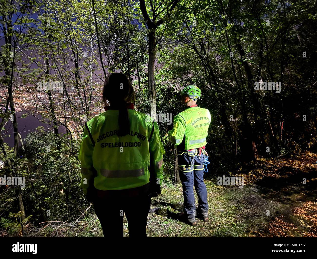 Castellamare Di Stabia, Italia. 17th Apr, 2025. Castellammare di Stabia April 17, 2025 Faito cableway, a cabin falls after a cable breaks. "Four victims and one seriously injured" Photo:Alessandro Garofalo/LaPresse Credit: LaPresse/Alamy Live News Stock Photo