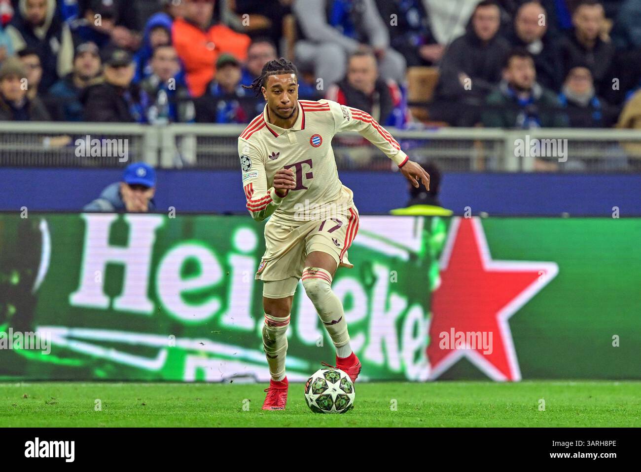Milano Italy 16th Apr 2025 Michael Olise 17 Of Bayern Munich Seen milano-italy-16th-apr-2025-michael-olise-17-of-bayern-munich-seen