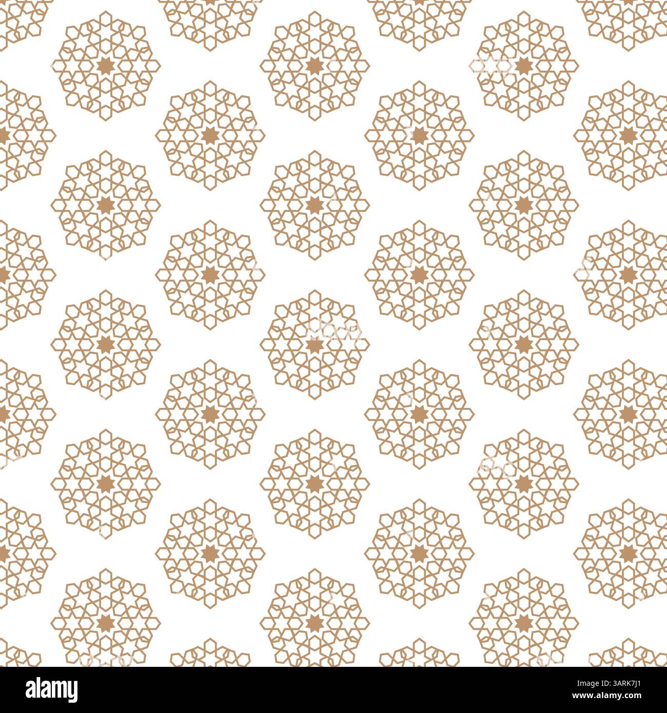 Seamless geometric pattern in authentic Arabian style. Islamic Geometric Design Patterns. Stock Vector